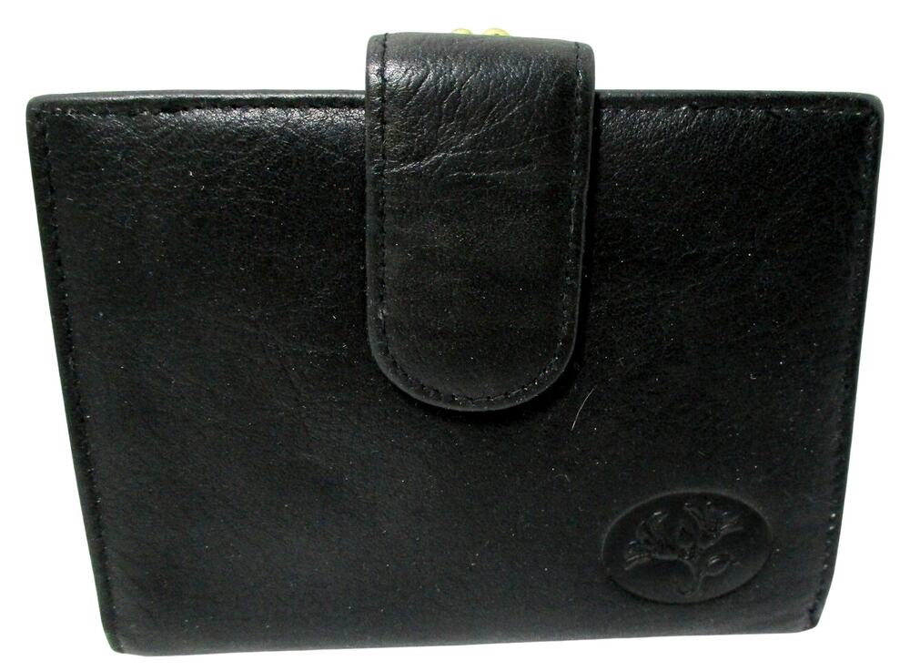 Buxton Heiress Double Cardex Top Grain Cowhide Black Wallet 15 Slots
